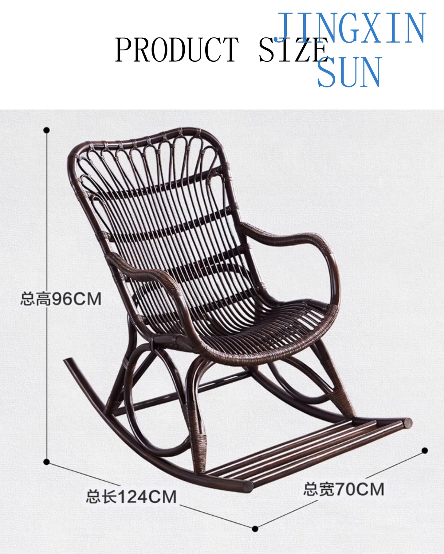 Modern Rattan Swing Chair Multi-Scene Recliner Living Room Balcony Lazy Sofa Vacation Rental Portable Leisure Seat