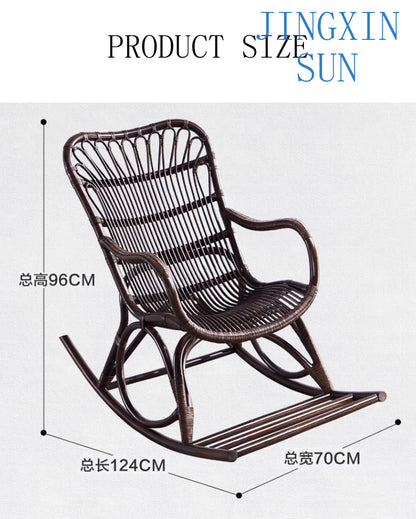 Modern Rattan Swing Chair Multi-Scene Recliner Living Room Balcony Lazy Sofa Vacation Rental Portable Leisure Seat