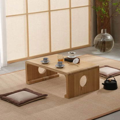 FashionJapanese Vintage Indoor Wood Furniture Asian Style Coffee Tea Living Room Low Table Rectangle 50*40cm Tatami