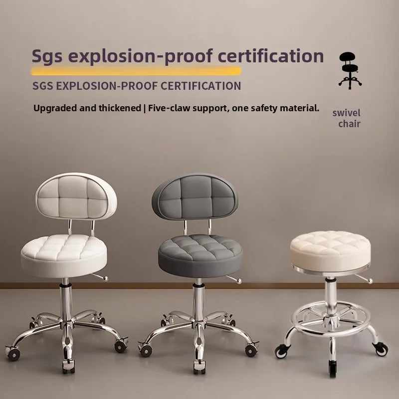 household goods Big work stool hair cutting chair rotating lifting round stool pulley hair salon special beauty stool