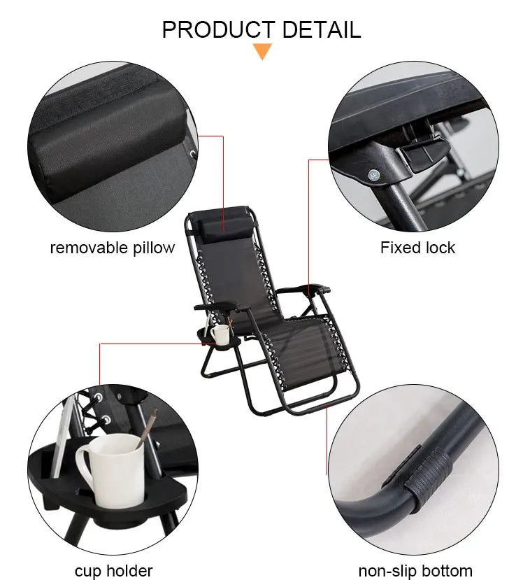 Wholesale Portable Folding Adjustable   Recliner Outdoor Beach Zero Gravity Chair
