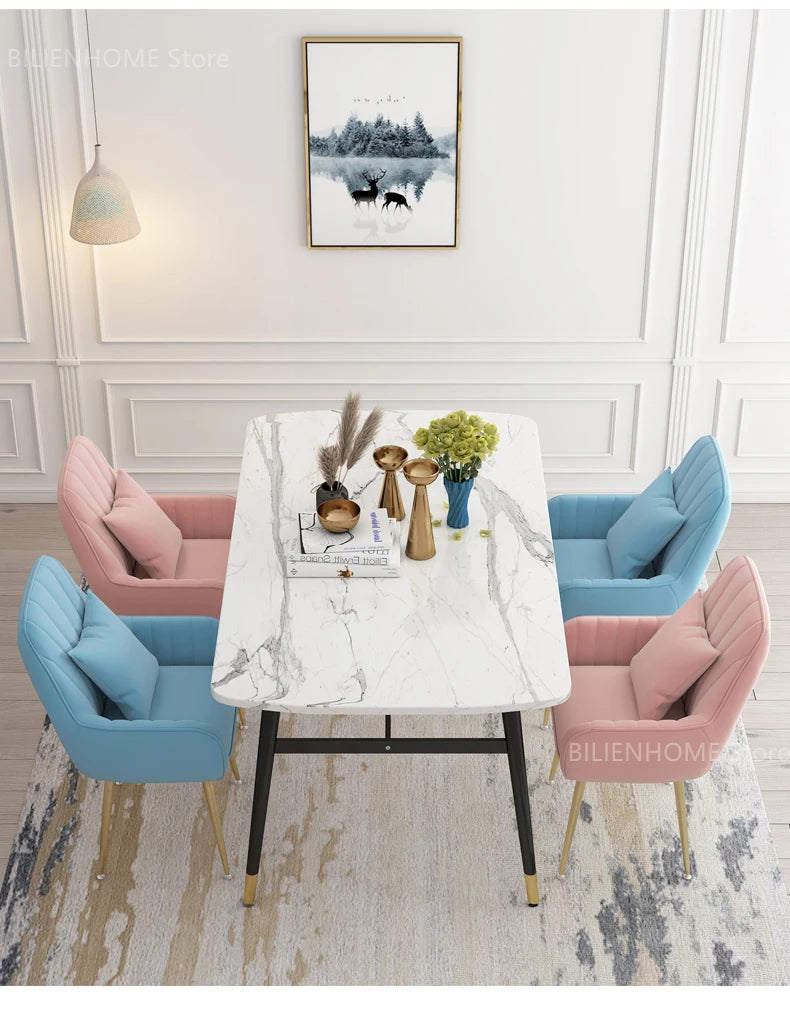 Modern Living Room Dining Chairs Home Furniture Bedroom Dormitory Back Chair Nordic Restaurant Kitchen Cafe Leisure Chair
