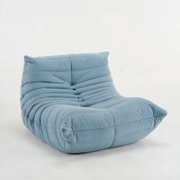 Togo caterpillar sofa leisure small apartment bedroom living room can sleep lazy sofa cream wind single recliner