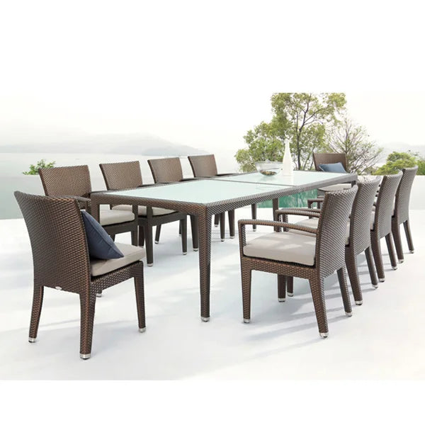 Modern Outdoor Garden Patio Restaurant Furniture Set Rattan Dining Tables and Chairs Outdoor Garden Furniture Sets