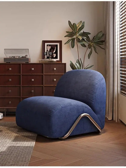 Medieval wabi-sabi wind single sofa living room home hotel homestay reception chair creative designer backrest leisure chair