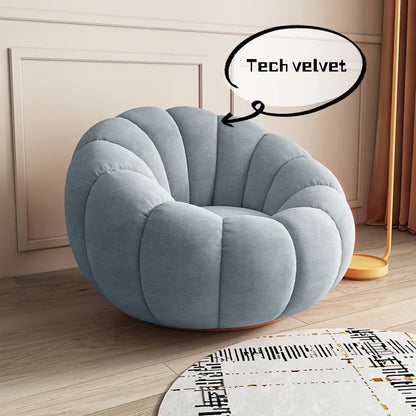 Modern Living Room Sofa Lambswool Pumpkin Sofa Chair Creative Home Balcony Swivel Lounge Chair Fitting Room Bedroom Single Sofas