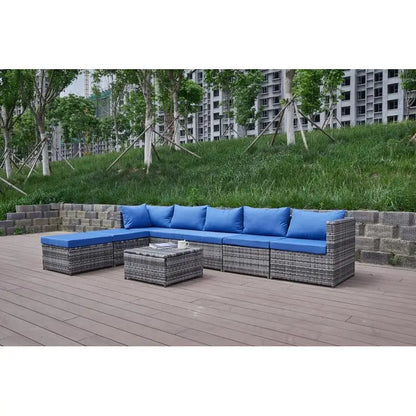 Patio Sofa Set with Cushions for Outdoor Living, Comfortable Seating for Garden or Balcony, Stylish & Weather-Resistant Design