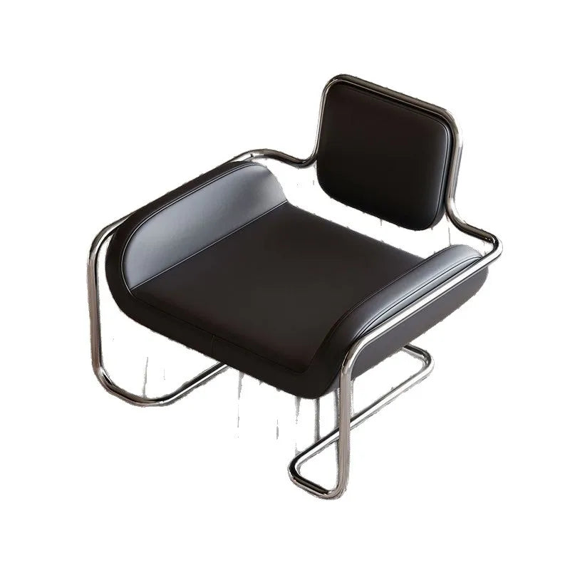 Stainless steel special-shaped convex chair, light luxury minimalist living room sofa chair
