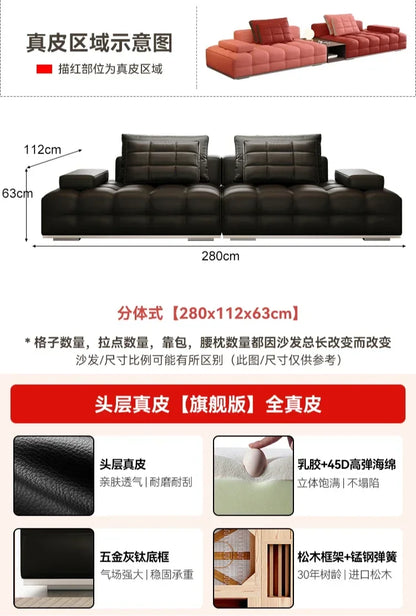 HXL Foot Piano Key Tofu Block Foot Living Room Module Sofa