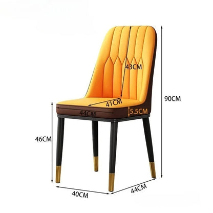 Light luxury dining chair leisure rental house dining table and chair household simple backrest stool hotel restaurant chair