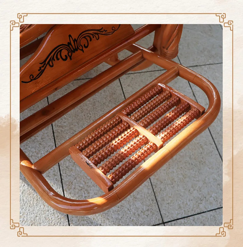 Manufacturers supply adult bedrooms, elderly rocking chairs, real rattan leisure balcony recliners