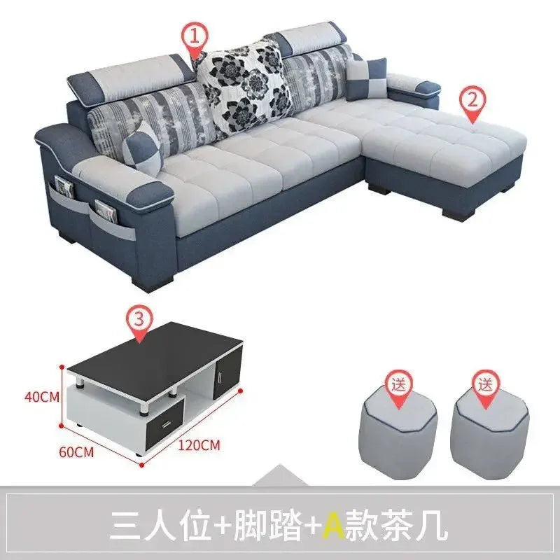 Living room, simple, modern, rental room, three people, removable and washable, small apartment, Nordic