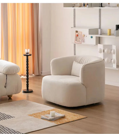 Modern Nordic Single Person Leisure Lazy Sofa Light Luxury Fabric Armrest Accent Chair for Home Furniture for Living Room