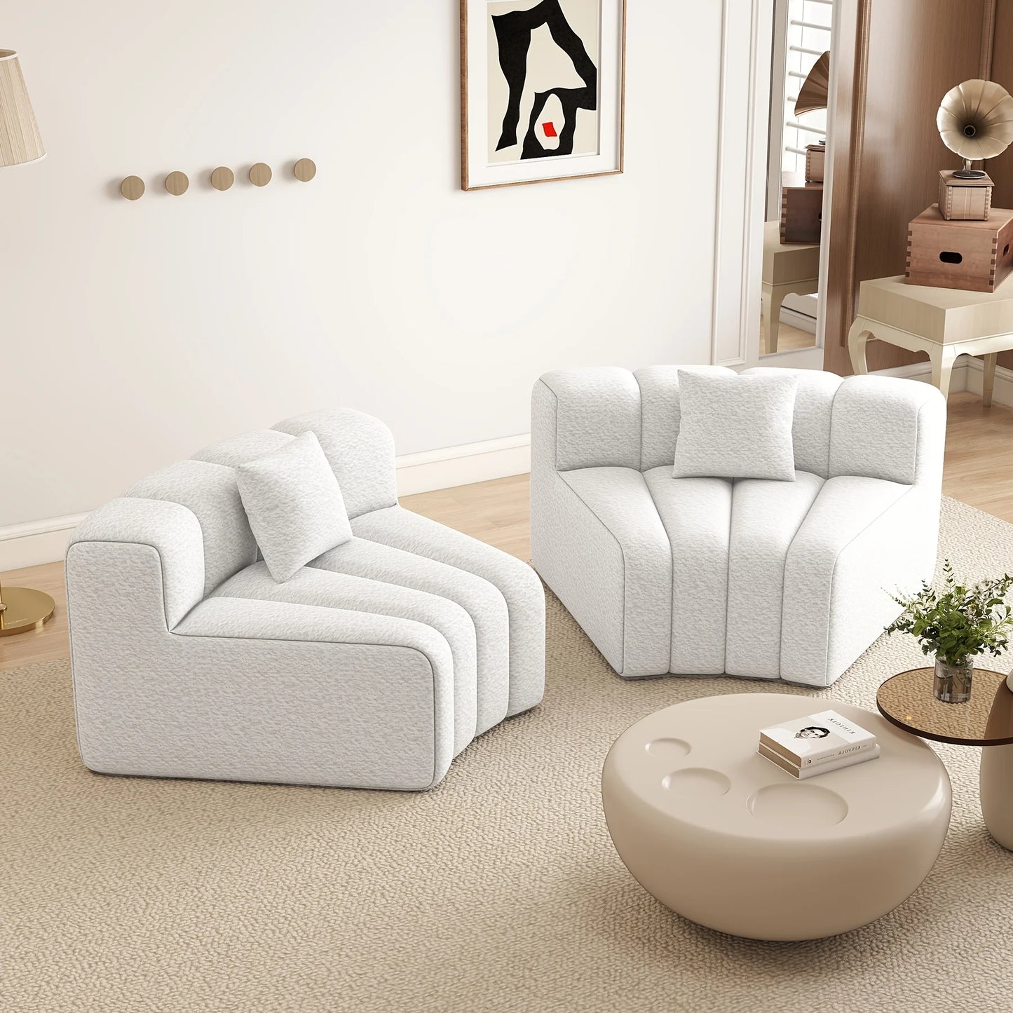 Luxury Modular Sectional Sofa with Chaise - Foam Cushioning, Sectional Cloud Sofa & Symmetrical, Assembly for Modern Living Room