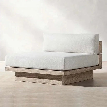 Japanese Style Waterproof and Sunscreen Garden Sofa, Minimalist Designer, Modern Garden Sofa, Artistic Outdoor Furniture, Divano