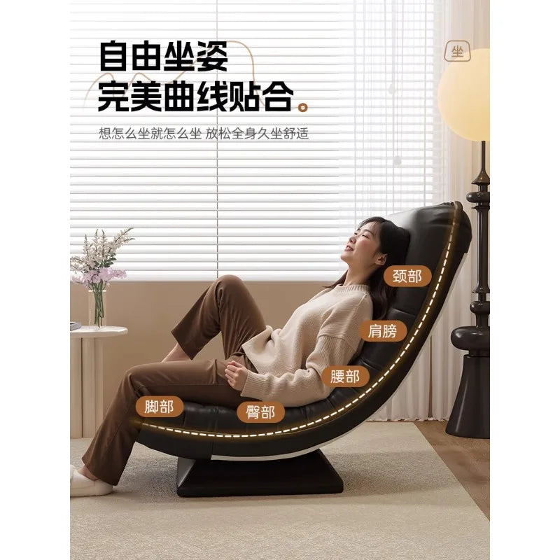 Rotatable Italian light luxury living room balcony leisure lazy sofa moon swivel chair