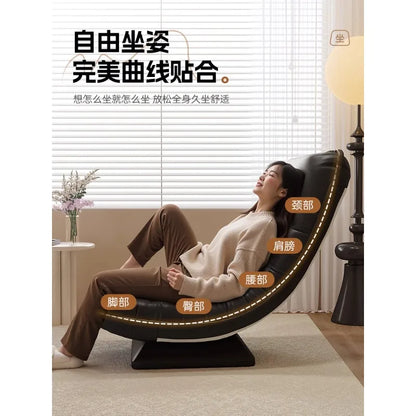 Rotatable Italian light luxury living room balcony leisure lazy sofa moon swivel chair