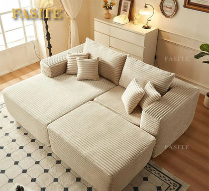 Compression sofa oversized recliner boneless  corduroy leisure chair double sofa