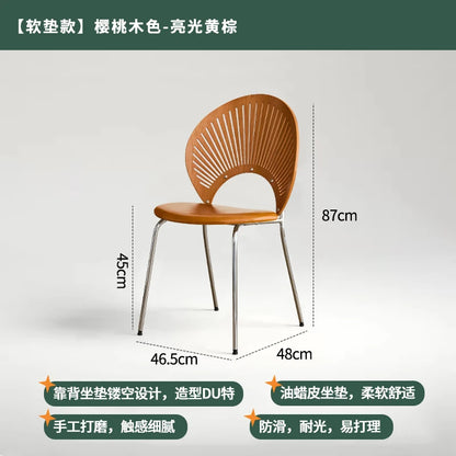Home Furniture Restaurant Dining Chairs Living Room Leisure Chair Customized Stainless Steel Chairs Single Backrest Armchair