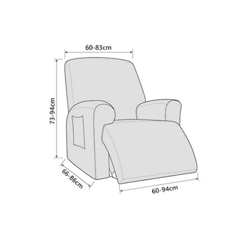 Pu Leather Recliner Sofa Cover Highly Elastic Slipcover for 1 Seater Reclining Armchair Stretch Furniture Protector Home Decor