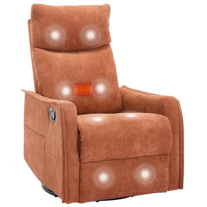 360 Swivel Rocking Recliner Chair for Adults, Nursery Rocking Chair with Heat and Massage, Glider Reclining Chair, Customized