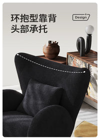 Cream Antelope Single Living Room Sofa Fabric Leisure Chair Middle Antique Lazy Sofa