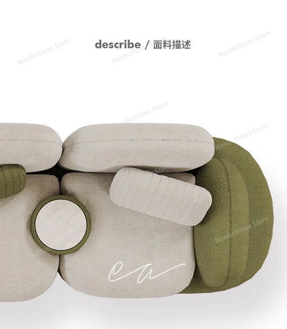 Light Luxury Italian Sofa Living Room Designer Unusual Adult High Quality Aesthetics Sofas Aesthetics Trendy Muebles Furniture