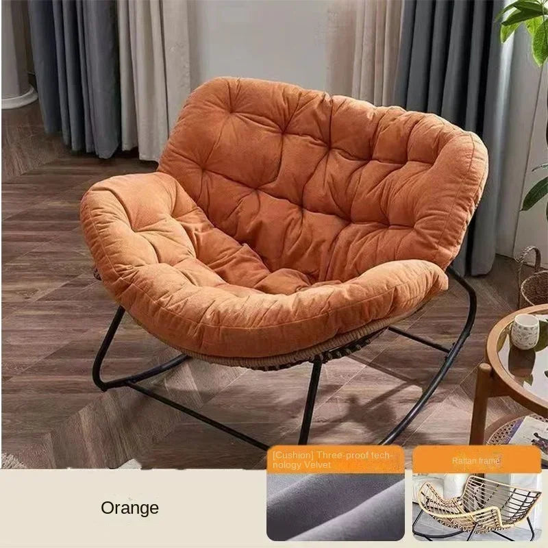 Outdoor Rocking Chair Adult Lazy Sofa Bird Nest Shaped Living Room Balcony Nap Small Apartment Rattan Woven Adul Rocking Chair