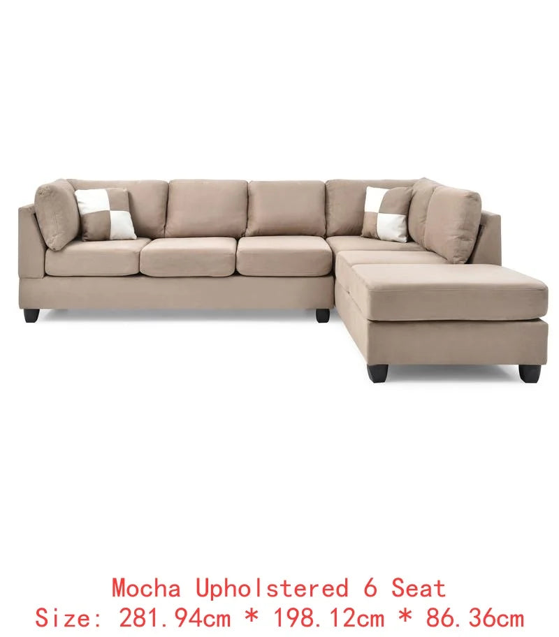 Mocha Sectional Sofa (3 Boxes) - Stylish and Comfortable Living Room Furniture