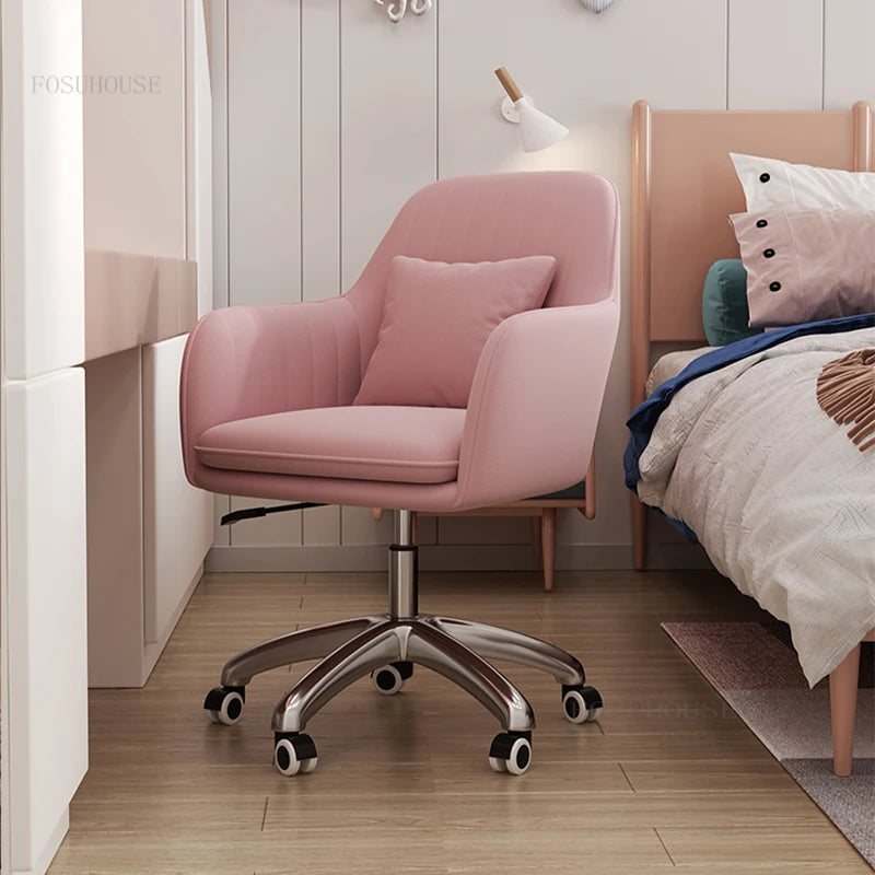 Lift Swivel Office Chairs Bedroom Home Armrest Backrest Leisure Computer Chair Student Dormitory Comfortable Learning Desk Chair