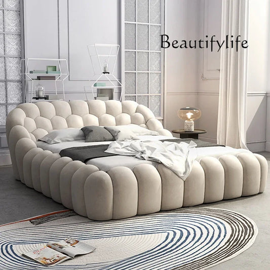 V TH R Luxury Double Bed Modern Floor Design Wooden Space Saving Japanese Soft Cheap Bed Comfortable Cama Solteiro Unique Furnit