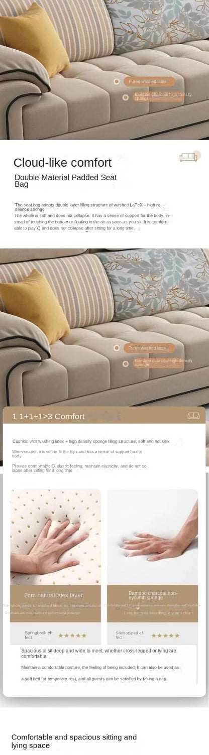 Designer Beige European Sofas Waterproof Design Luxury Modular Lazy Sofas Lounges Salon Lazy Divano Letto Living Room Furniture