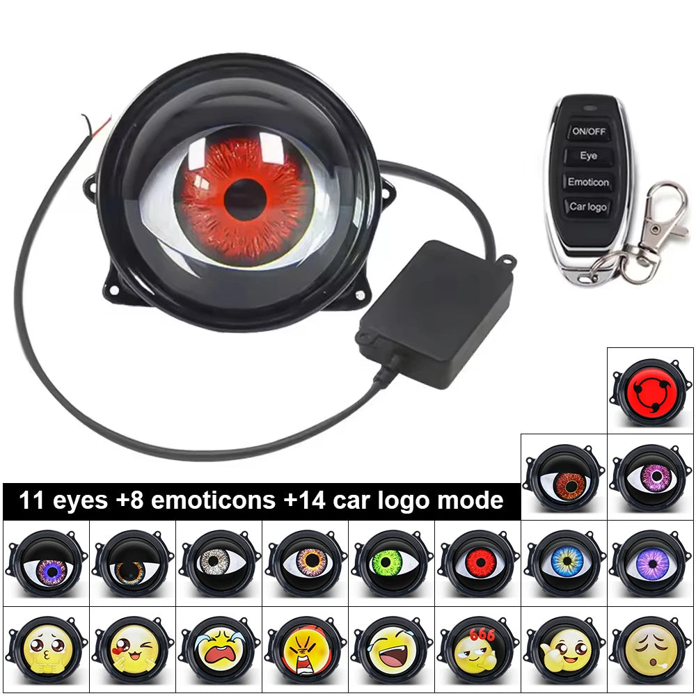 Cool Decoration Dynamic LED Car Headlights Devil Eye LED Car Light Headlight Assembly Modified Eagle Eye Light Cars Accessories