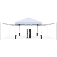 Up 10x10 Tent with Center Lock, 2 Shelters, 4 Poles, 230 Sq t o Large Shade Space, or Camping, Picnics & Beach (10'x10',White)
