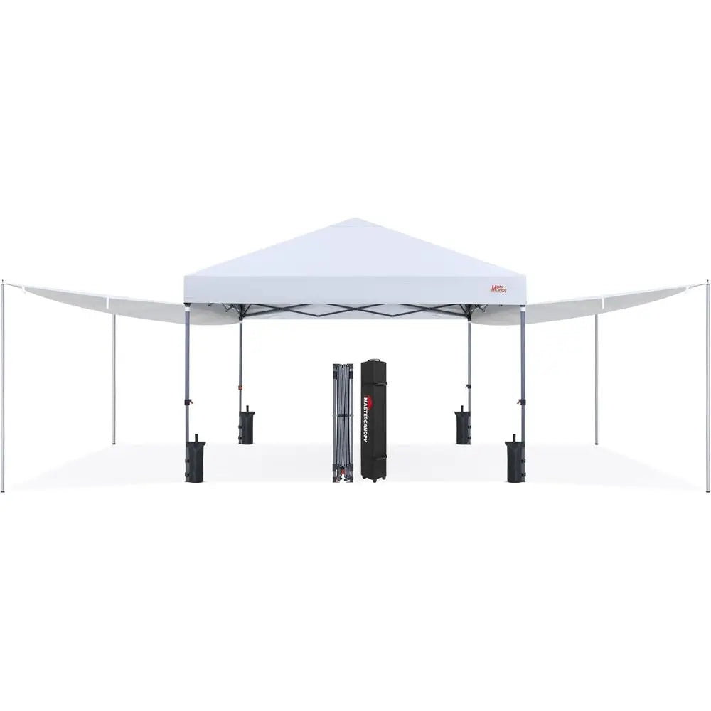 Up 10x10 Tent with Center Lock, 2 Shelters, 4 Poles, 230 Sq t o Large Shade Space, or Camping, Picnics & Beach (10'x10',White)