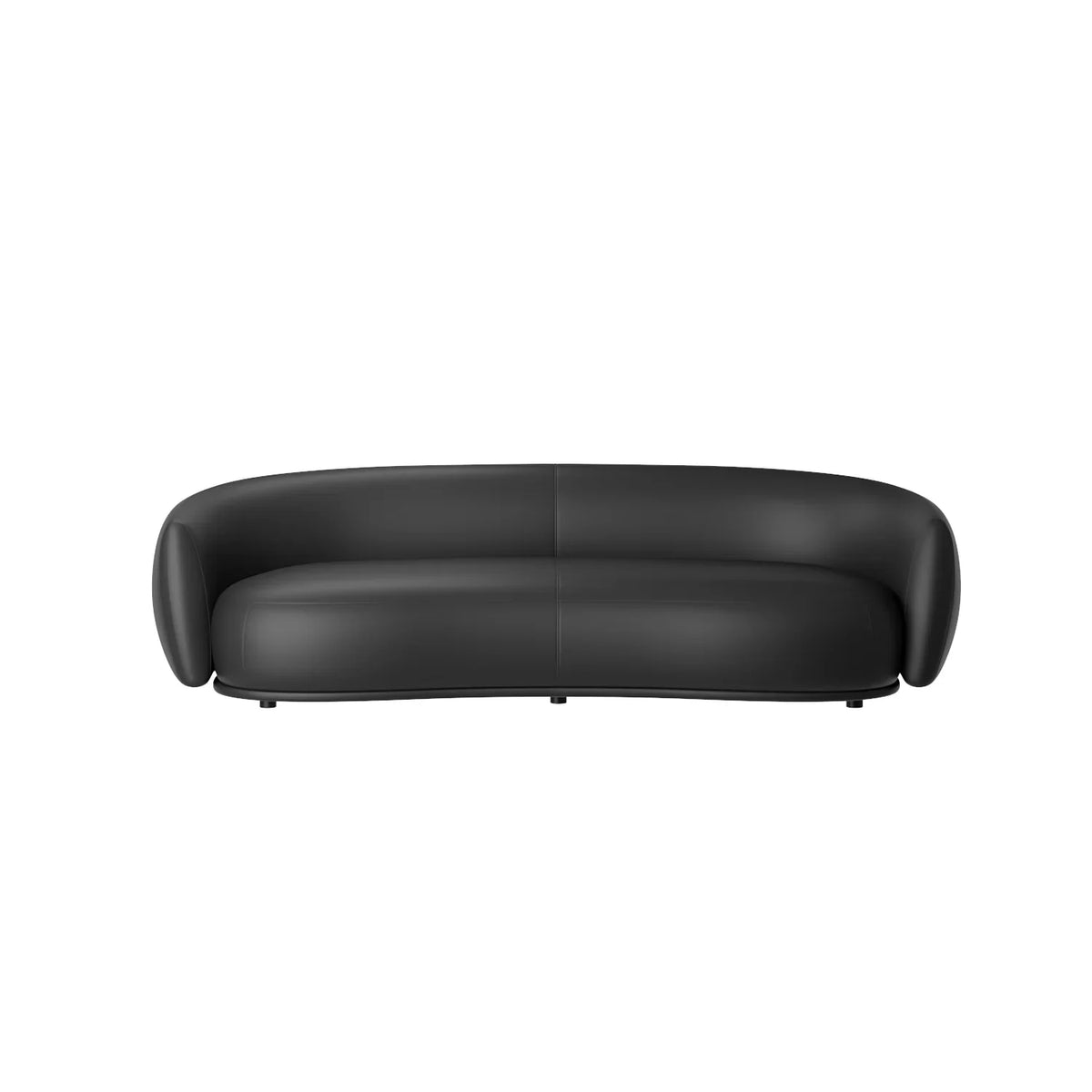small apartment curved beauty salon Internet celebrity clothing store, rest area negotiation, black leather sofa