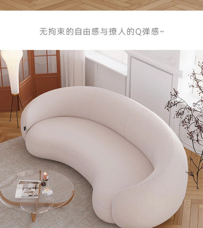 Curved Armchair Living Room Sofas White Designer Modern Minimalist Living Room Sofas Lazy Floor Muebles Lounge Suite Furniture