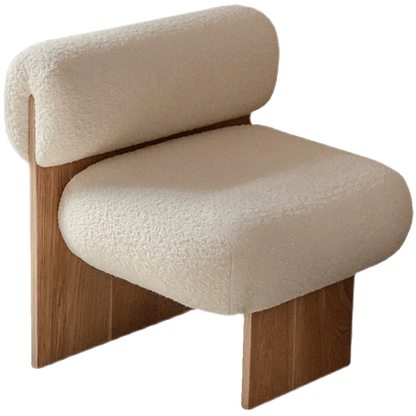 Wabi Sabi Style Single Sofa Chair, Casual Designer, Small-sized Solid Wood Hotel, Homestay, Living Room, Balcony, Single Chair