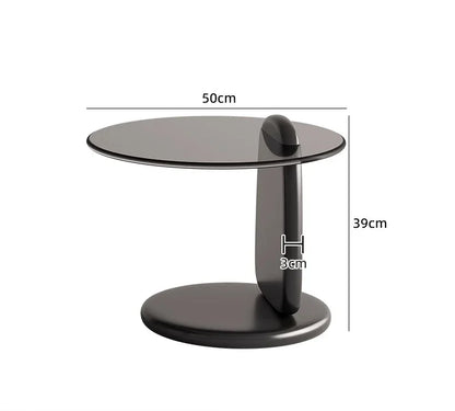 Table à thé, salon, petite maison, style italien, table à thé simple et moderne, table à thé créative en verre à combinaison circulaire