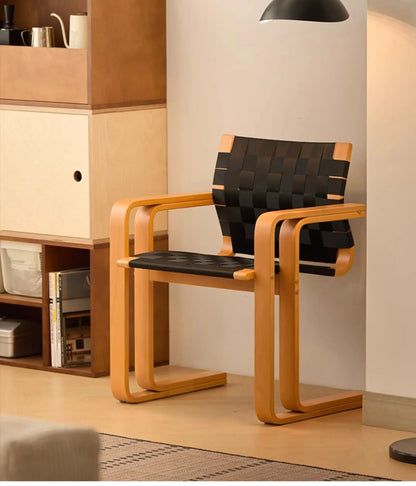 ZZ dining chair solid wood armrest home dining table retro back chair furniture home