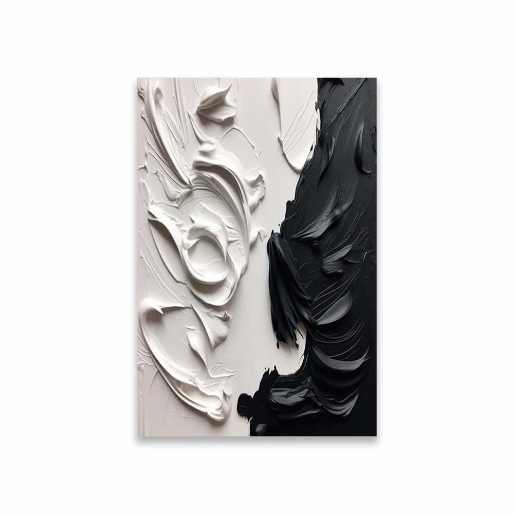 Large Black and White Abstract Poster Abstract Texture Prints Canvas Painting Modern Bedroom Canvas Painting Home Room Decor