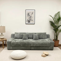 Straight Row Compressed Sofa Living Room Bedroom Cloth Art Modern Folding Sofa Bed Multifunctional Lazy Sponge Lounges Furniture