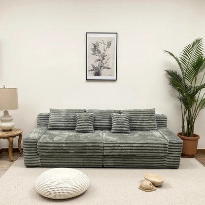 Straight Row Compressed Sofa Living Room Bedroom Cloth Art Modern Folding Sofa Bed Multifunctional Lazy Sponge Lounges Furniture