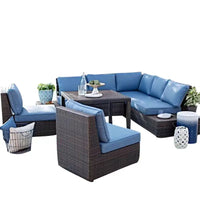 Outdoor sofa courtyard rattan garden hotel sales office sun room balcony outdoor coffee table furniture combination