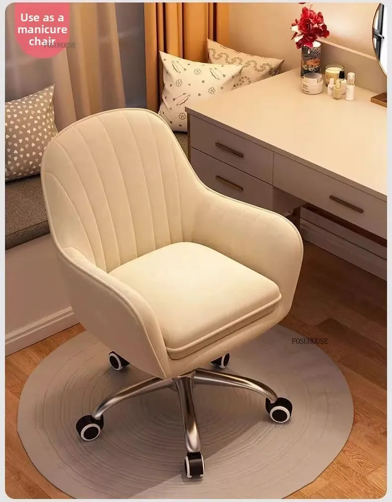 Nordic Style Office Chairs Leisure Home Computer Chairs Student Backrest Lift Chair Single Swivel Armchairs for Office Furniture