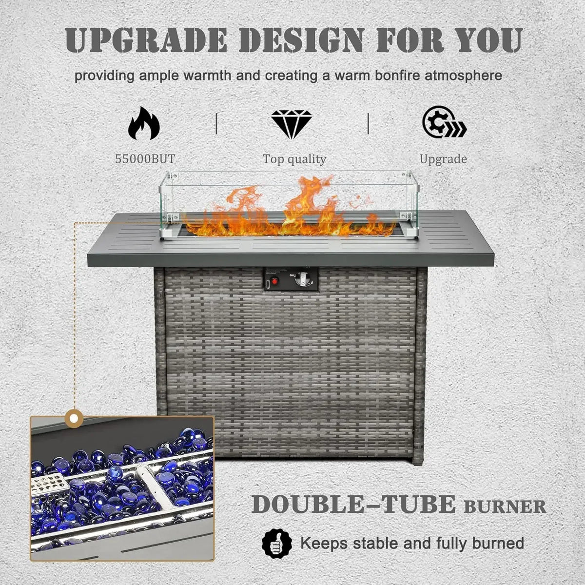 5 Pieces Modern Aluminum Patio Furniture