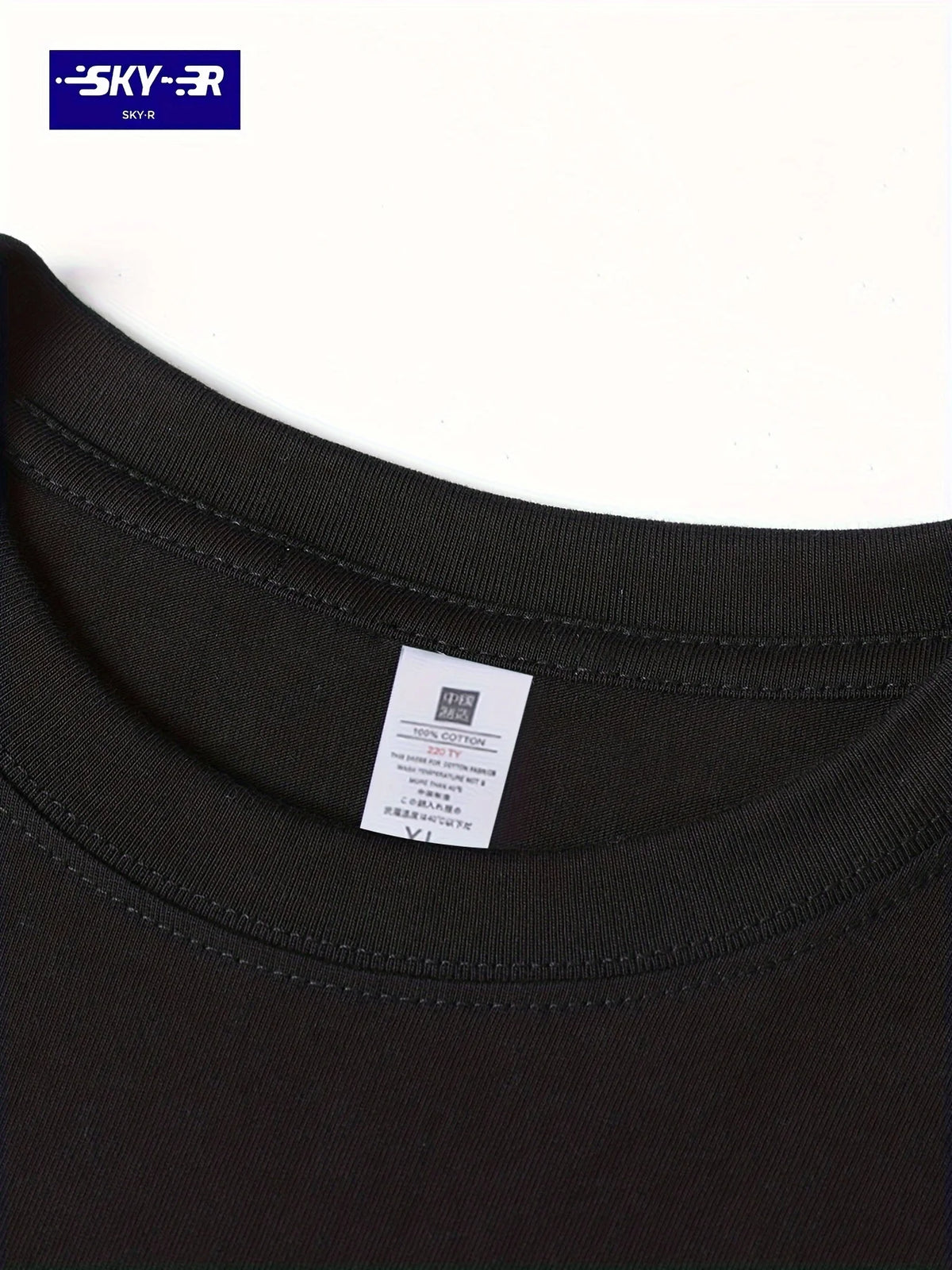 Summer Men's 100% Cotton Casual Sports Loose Large Size Letter Pattern Printed Comfortable Round Neck Short Sleeve T-shirt Top