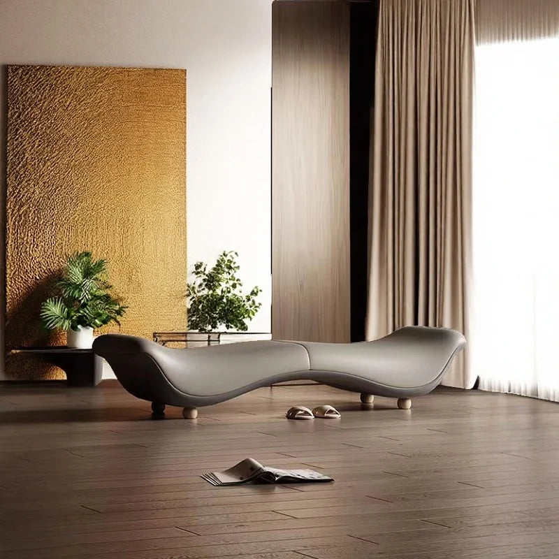 Light Luxury Minimalist Sofa Long Bench Living Room Cloakroom Clothing Store Shoe Bench Couple Fun Bedroom Bed End Bench