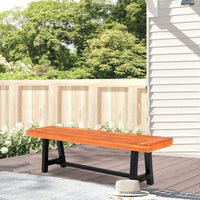 Banc de jardin, chaise de patio, siège en bois pour cour, terrasse, mobilier d'extérieur en bois pour la maison