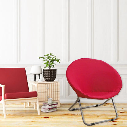 Round Saucer Chair Slipcover Stretchable Polyester Removable Soft Moon Chair Cover for Furniture Protection Living Room Adults